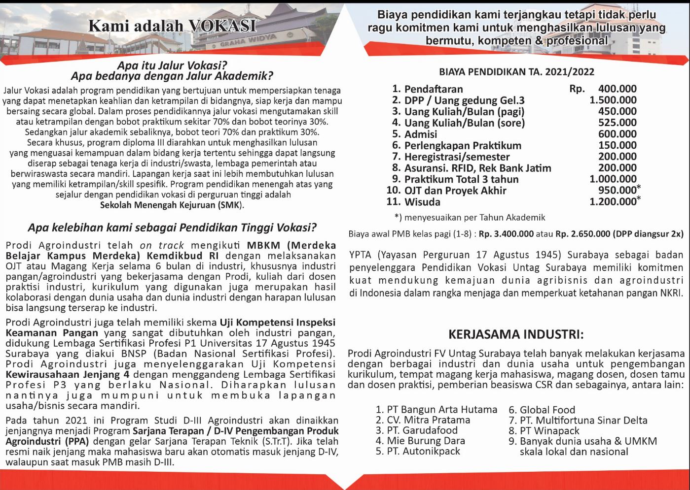 Brosur PMB AGROINDUSTRI 2021