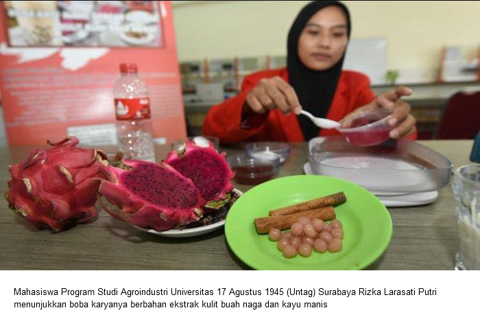 Mahasiswa Agroindustri Manfaatkan Limbah Buah Naga Merah Menjadi Boba Sehat