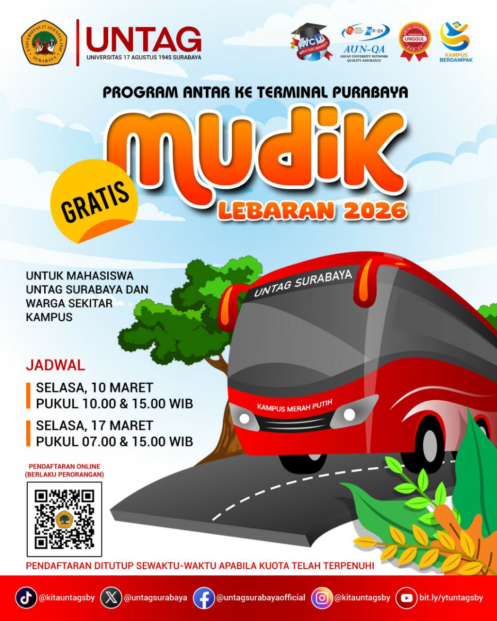 Program Mudik Gratis Antar Ke Terminal Bungurasih