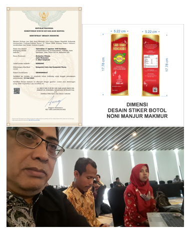 PERSONIL AGROINDUSTRI RAIH SERTIFIKAT  DESAIN INDUSTRI DARI DJKI