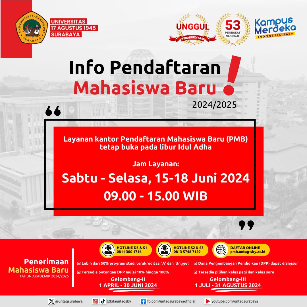 Hari Raya Idul Adha - Informasi Pendaftaran Mahasiswa