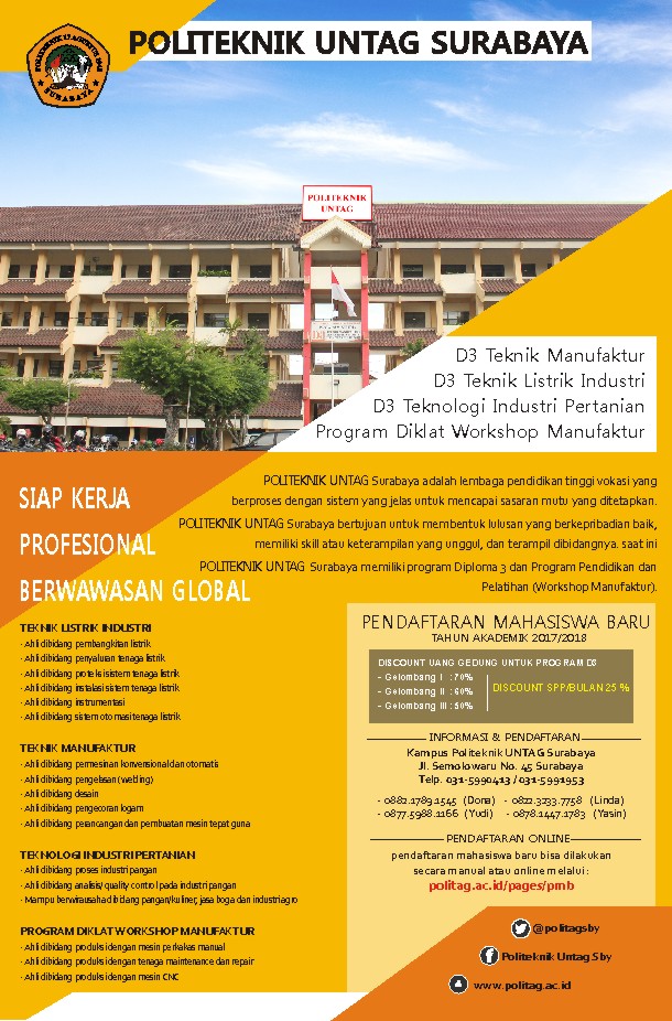 PENERIMAAN MAHASISWA BARU TAHUN AKADEMIK 2017/2018