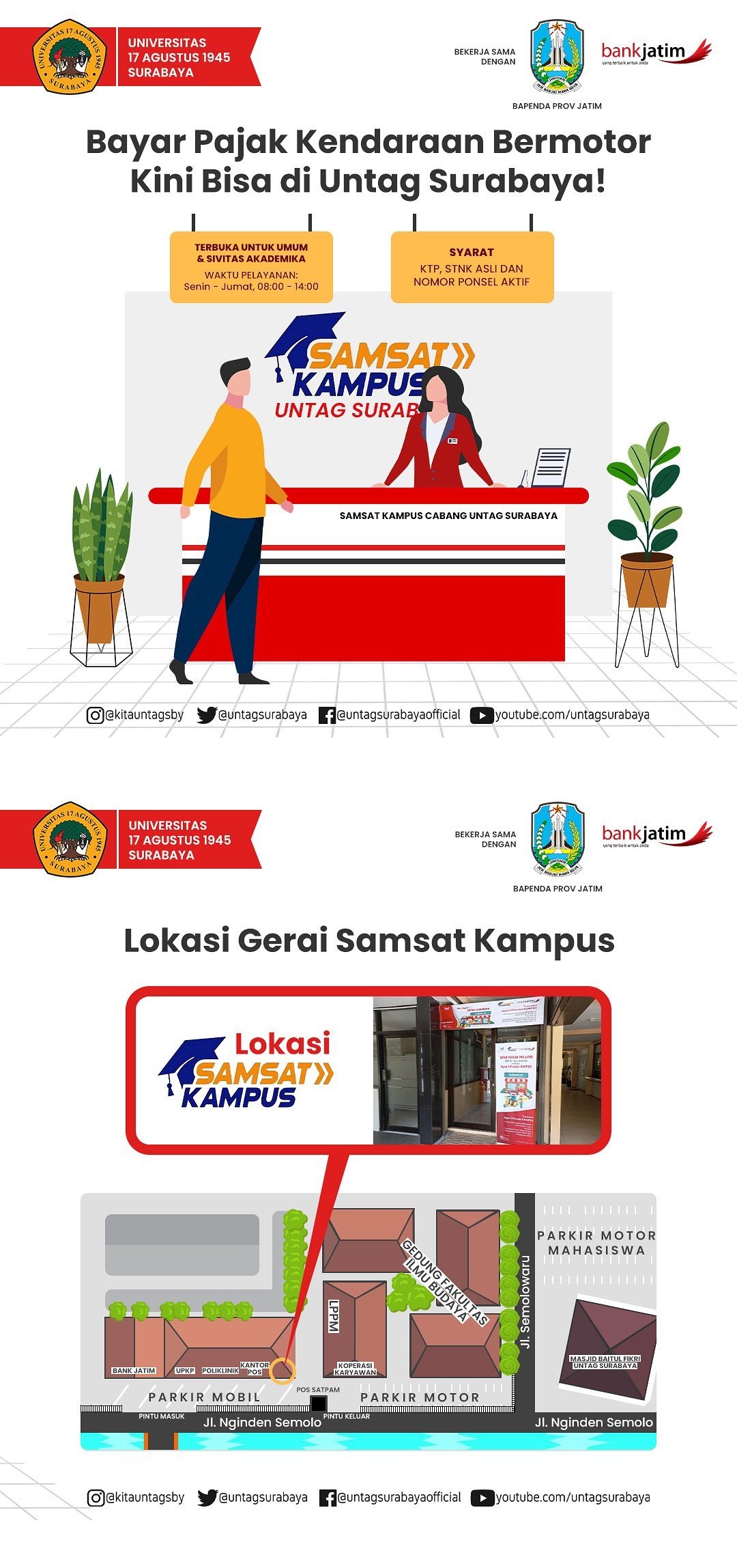 Samsat Kampus Sebagai Sarana Pembayaran Pajak Kendaraan Bermotor Di Untag Surabaya