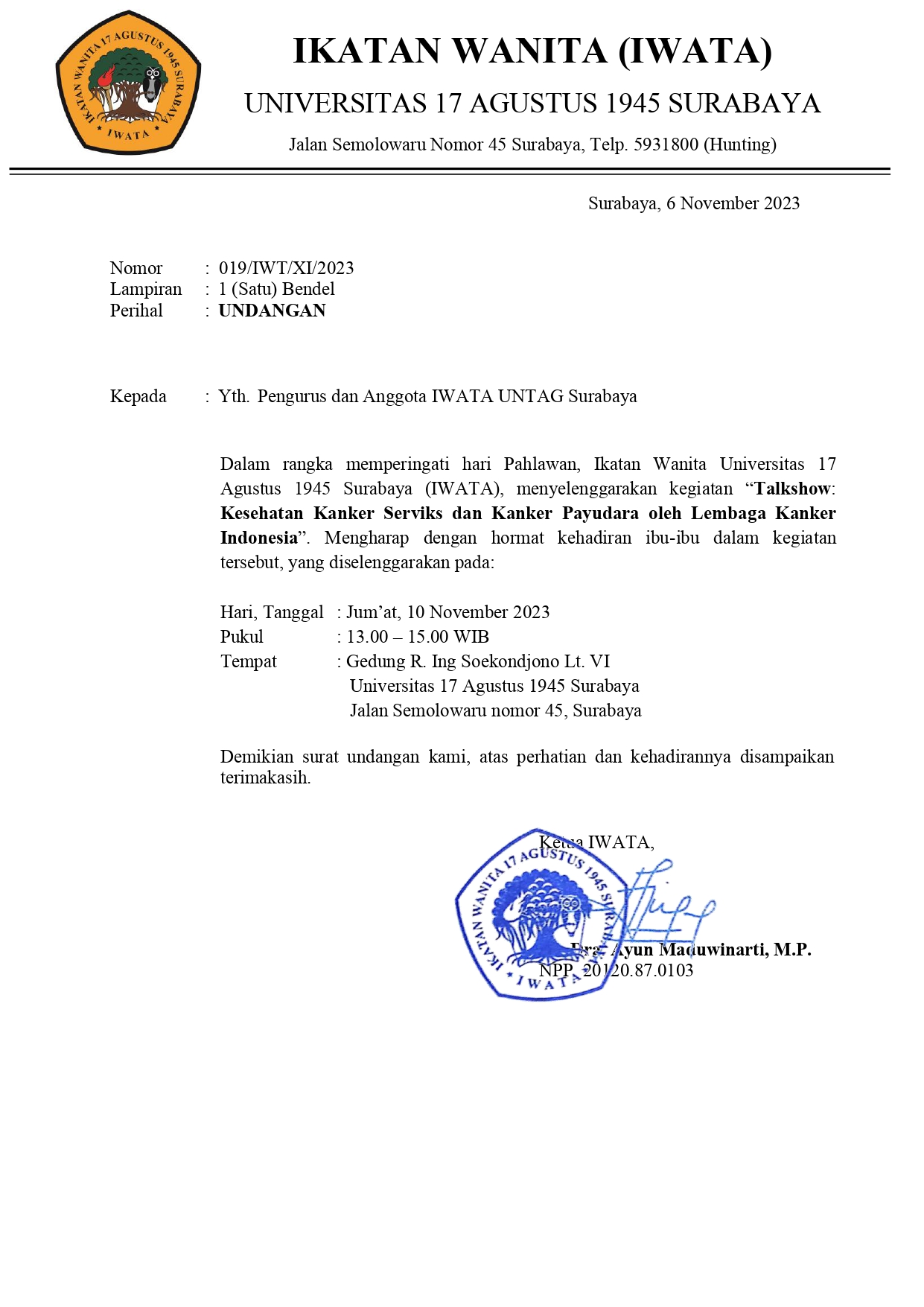Kesehatan Kanker Serviks dan Kanker Payudara oleh Lembaga Kanker Indonesia