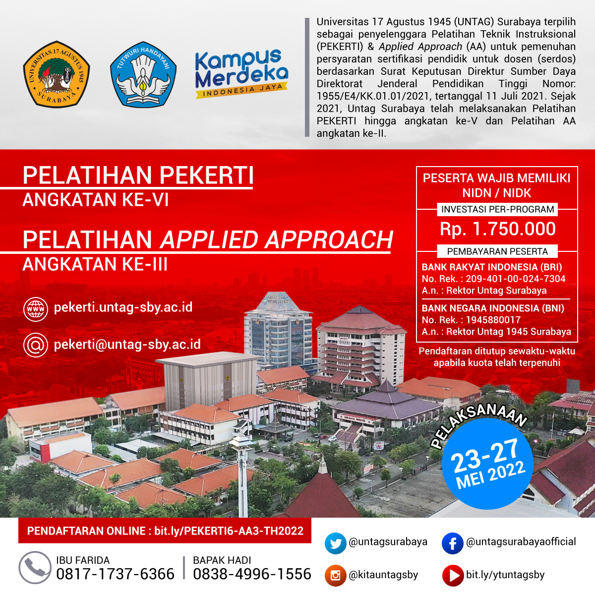 PELATIHAN PEKERTI ANGKATAN VI & PELATIHAN AA ANGKATAN III