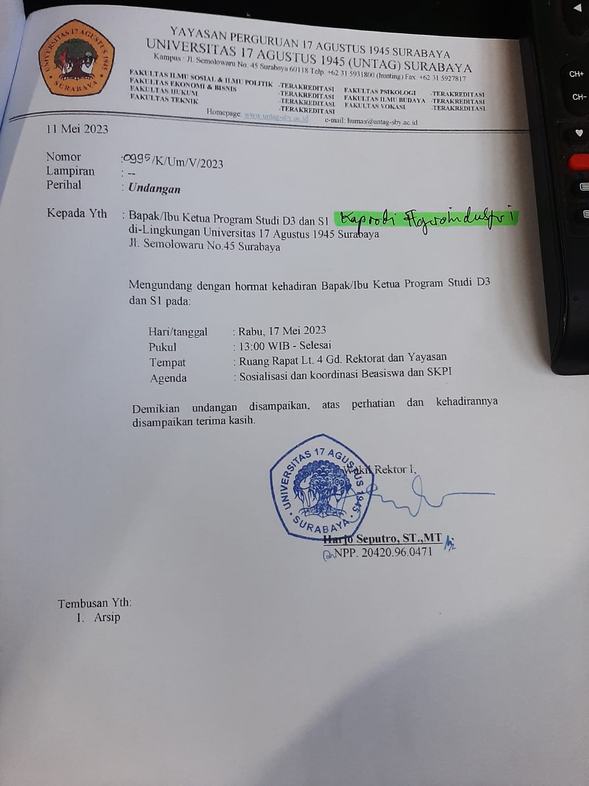 Sosialisasi & Koordinasi Beasiswa dan SKPI