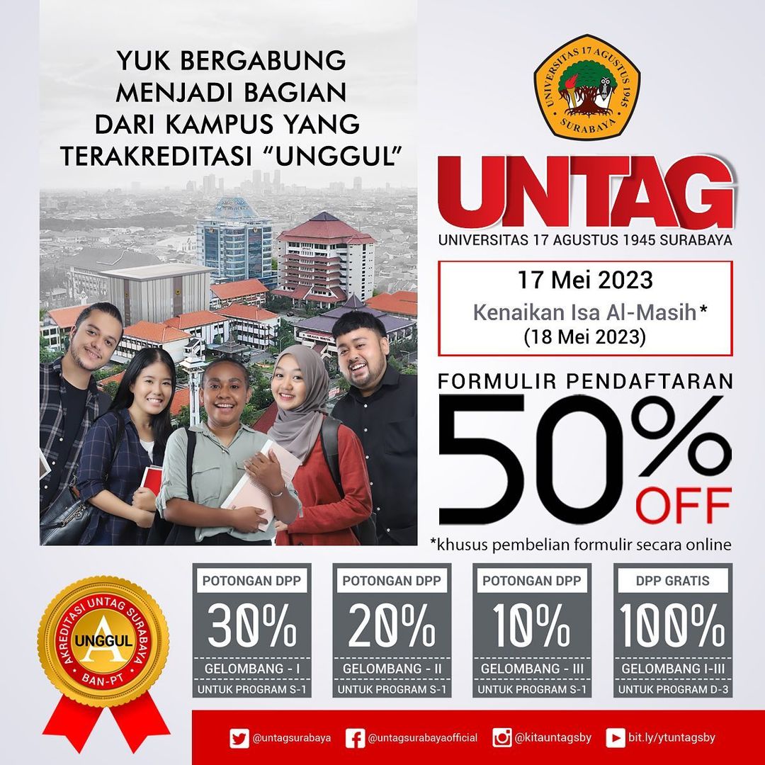 Diskon istimewa berlaku khusus untuk pendaftaran secara online maupun offline