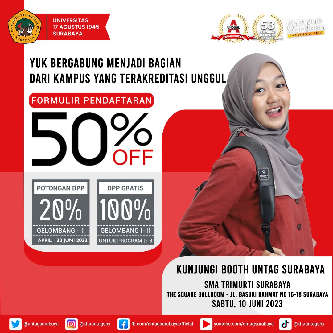 BOOTH PENDAFTARAN DI SMK TRIMURTI SURABAYA