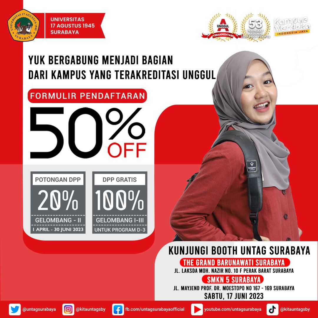 Booth UNTAG Surabaya Tanggal 17 Juni 2023 