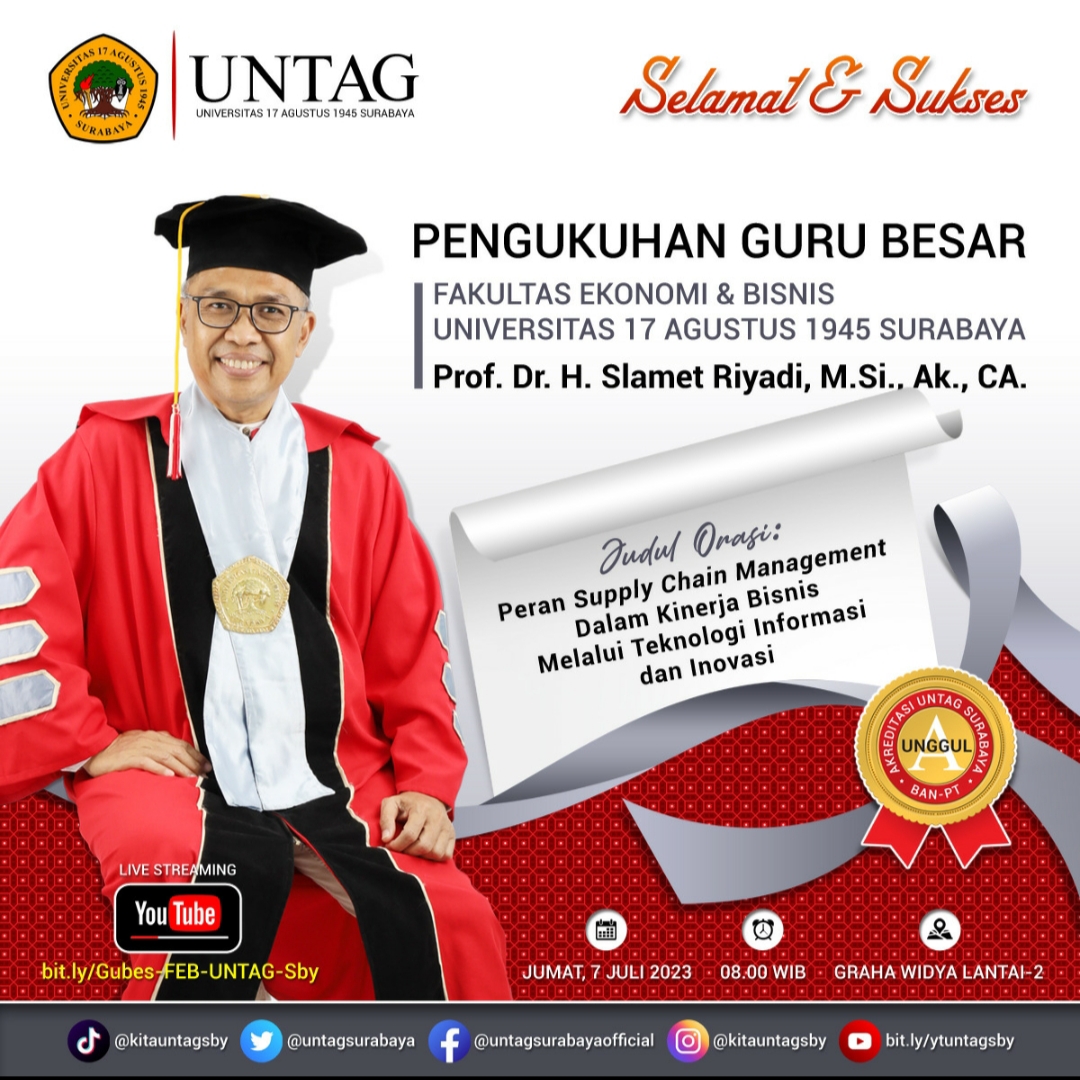 SELAMAT & SUKSES ATAS PENGUKUHAN GURU BESAR