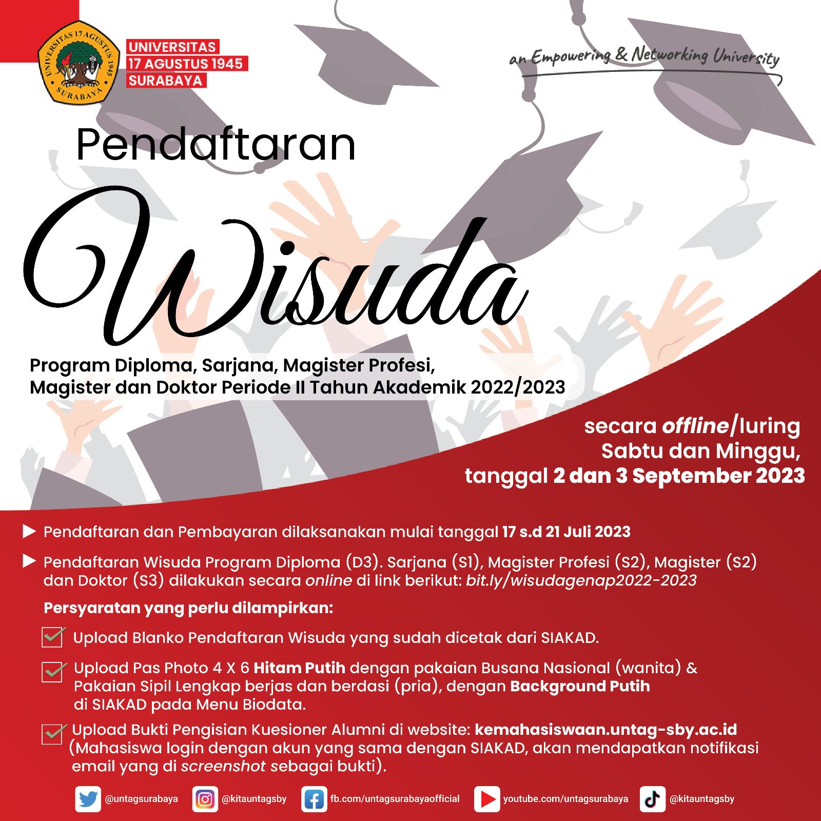Pengumuman Pendaftaran Wisuda TA 2022/2023