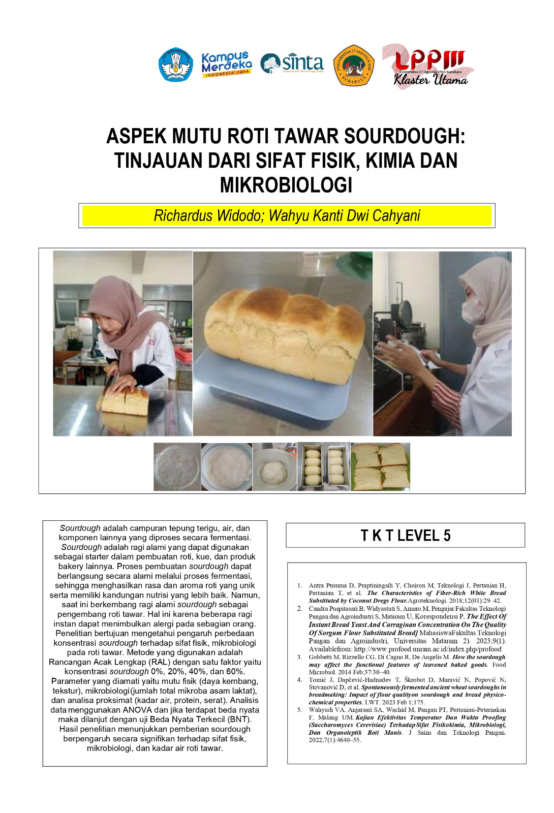 Aspek Mutu Roti Tawar Sourdough: Tinjauan Saari Sifat Fisik, Kimia & Mikrobiologi