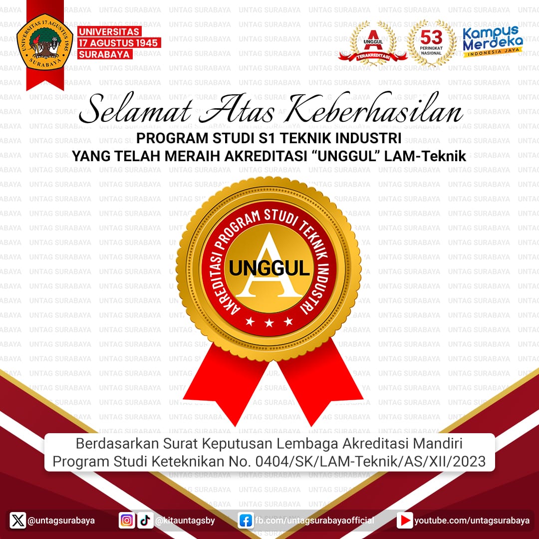 Selamat Atas Keberhasilan Program Studi Teknik Industri