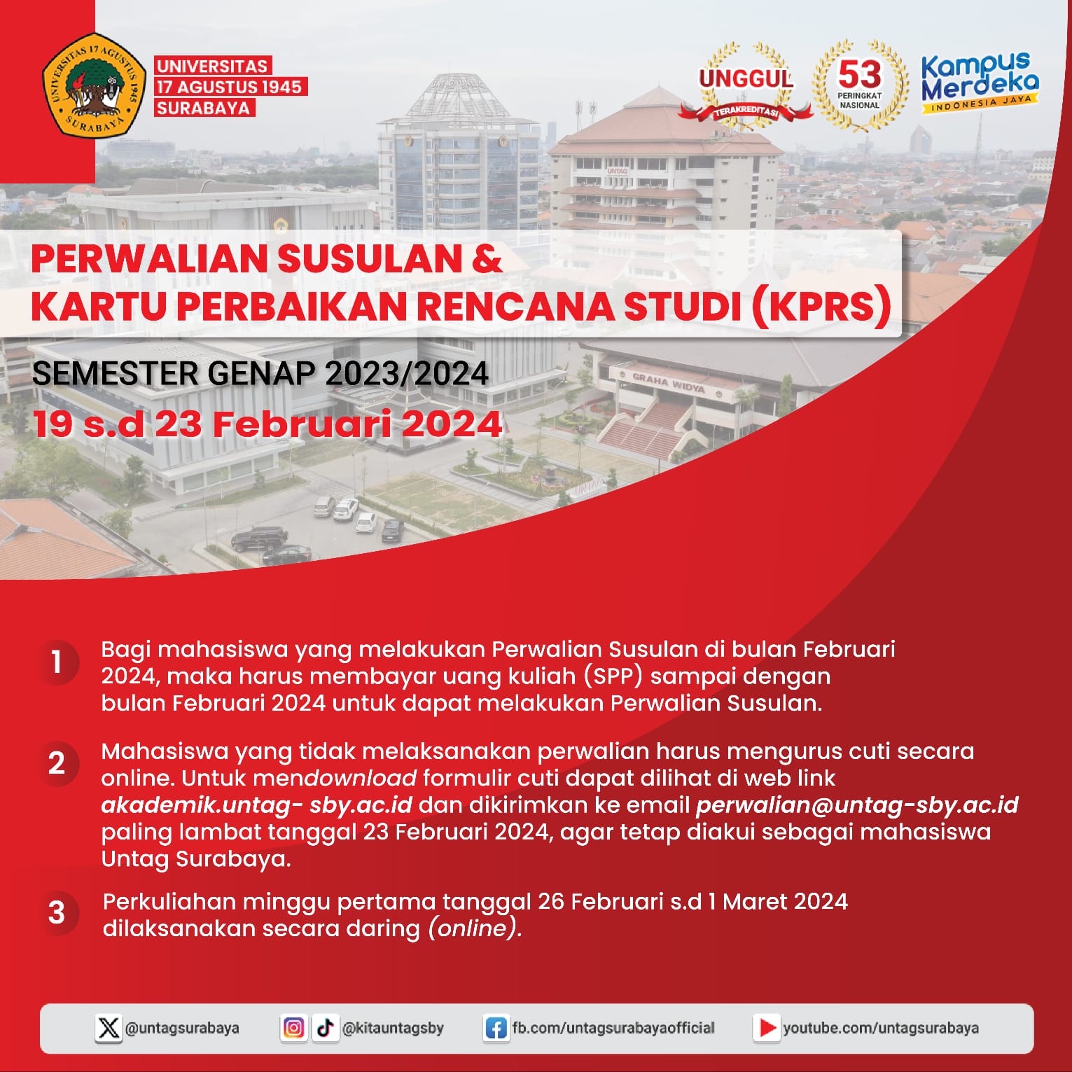 KPRS & Perwalian Susulan Semester Genap 2023/2024