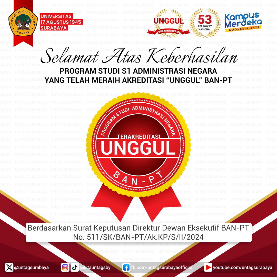Selamat Atas Keberhasilan Akreditasi Program Studi S1 Adminstrasi Negara
