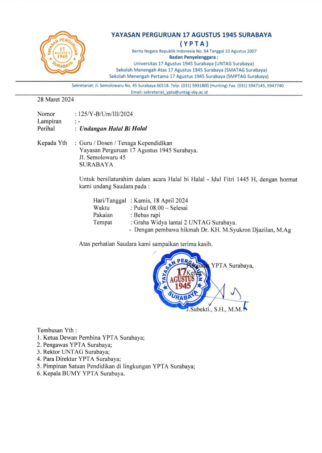 Undangan Halal Bi Halal