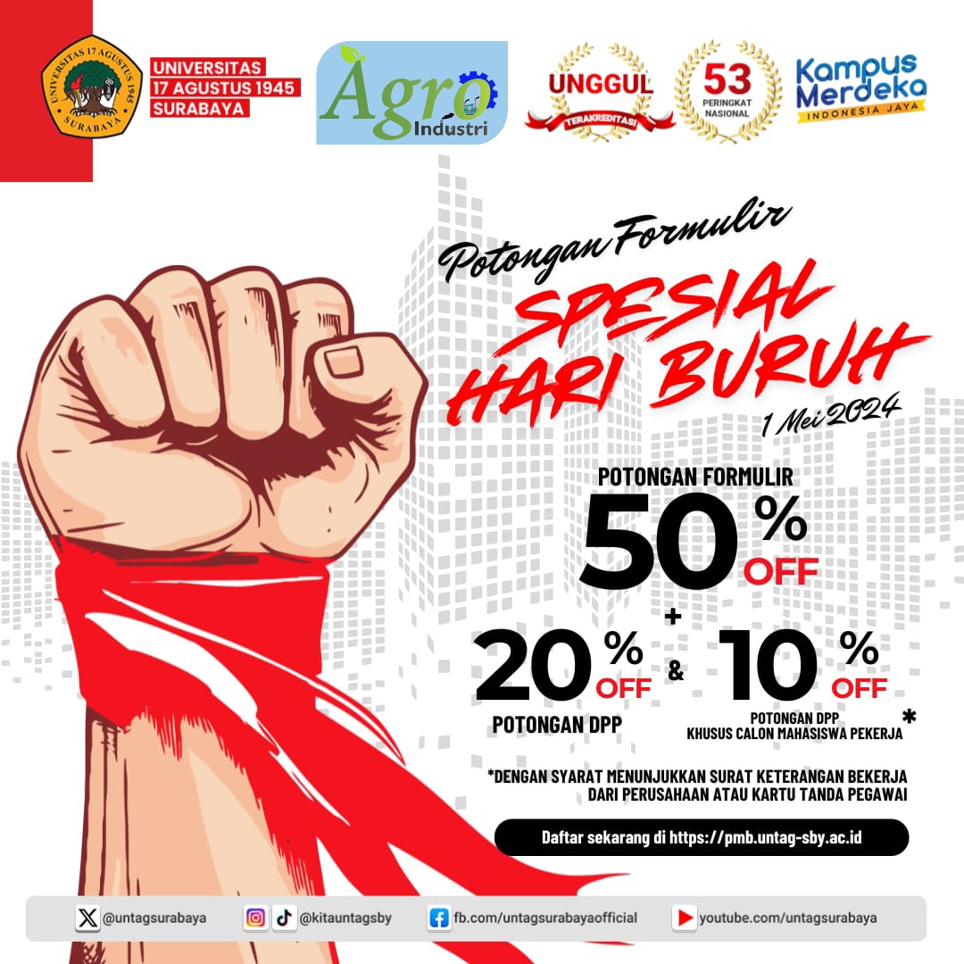 Diskon Pendaftaran Memperingati Hari Buruh Nasional