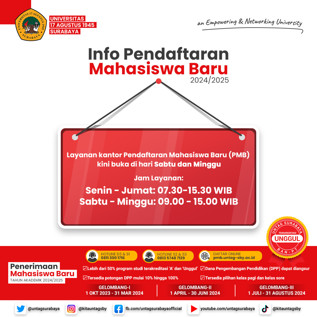 Informasi Pelayanan Mahasiswa Bru UNTAG Surabaya