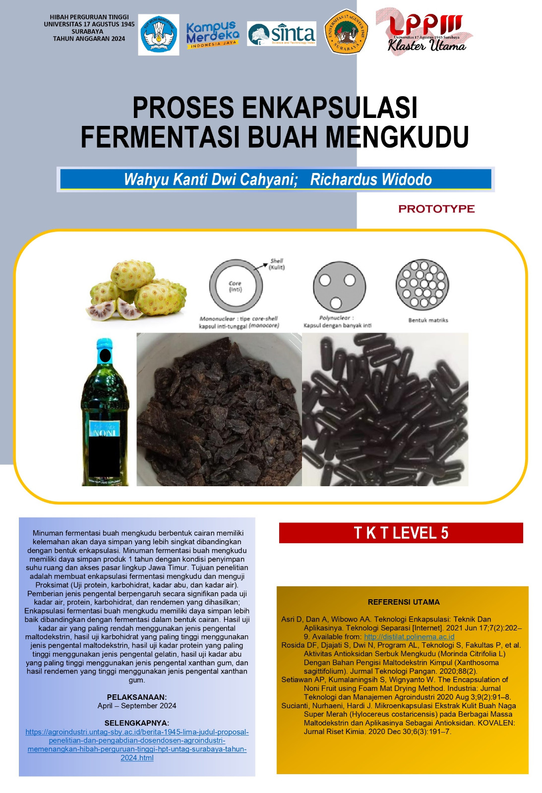 PROSES ENKAPSULASI FERMENTASI BUAH MENGKUDU