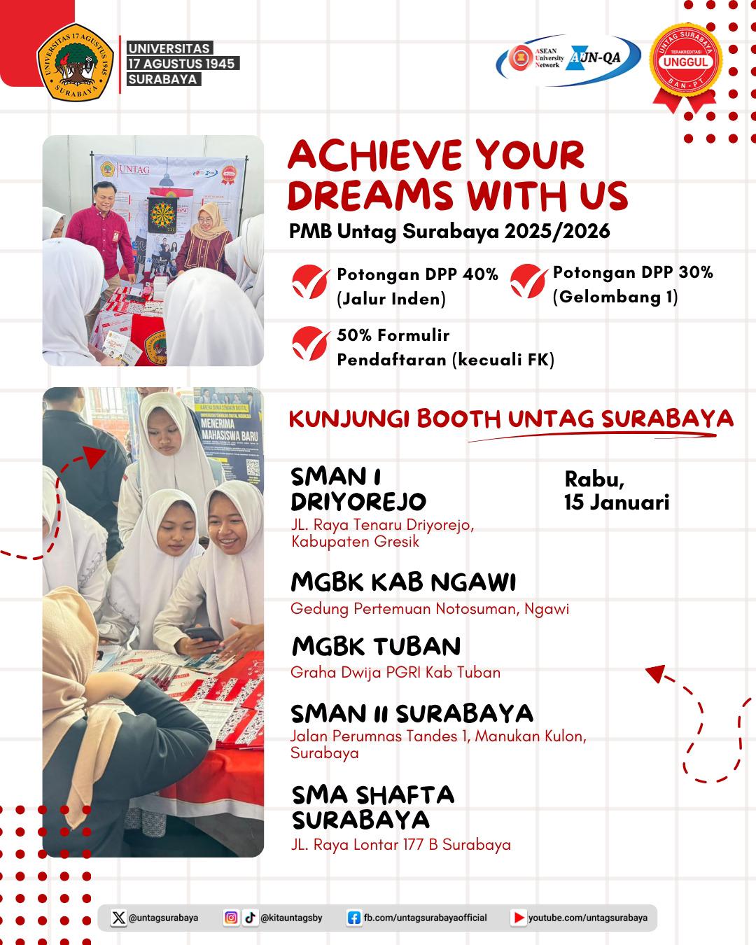 Kunjungi Booth Untag Surabaya 15 Januari 2025