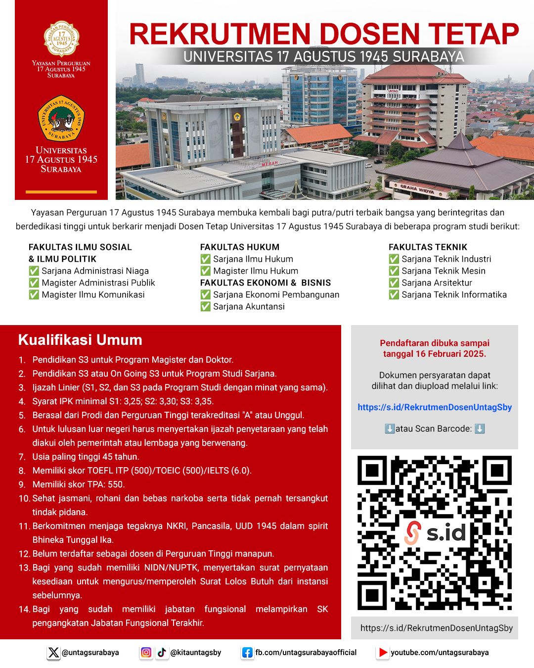 Recriutmen Dosen Tetap