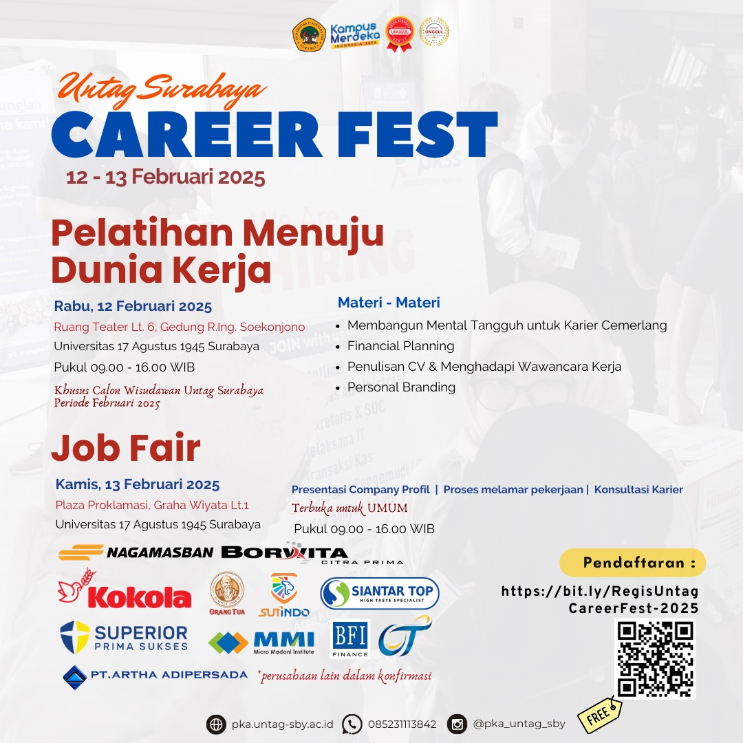 INFO PELATIHAN DAN JOB FAIR 12 FEBRUARI 2025