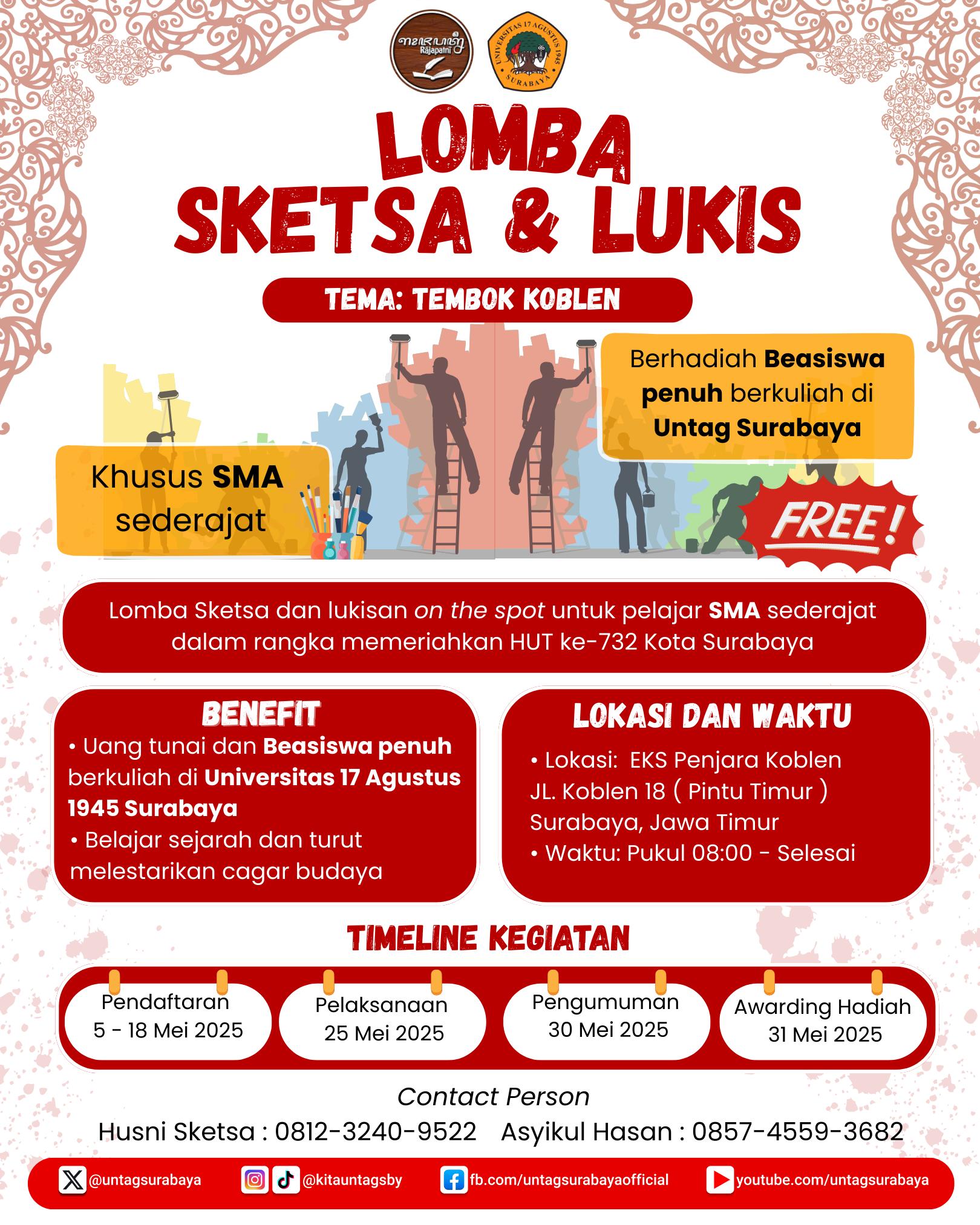 Timeline Kegiatan Lomba Sketsa Dan Melukis 