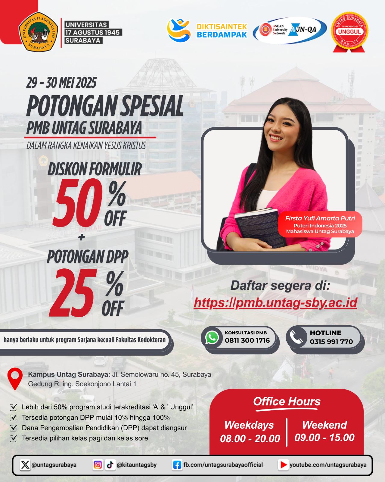 Diskon Khusus PMB Memperingati Hari Kenaikan Yesus Kristus