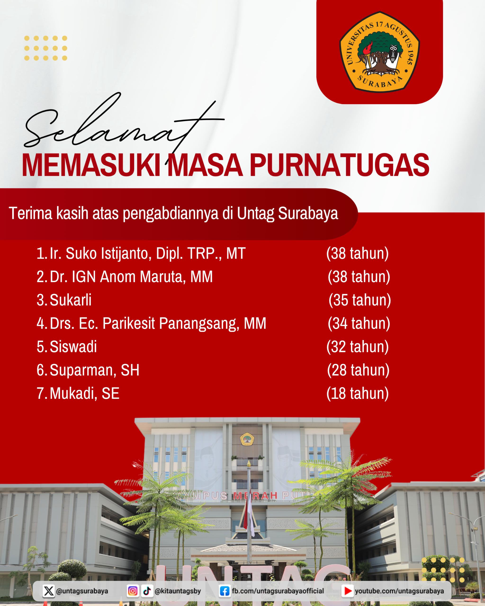 Selamat Memasuki Masa Purna Tugas