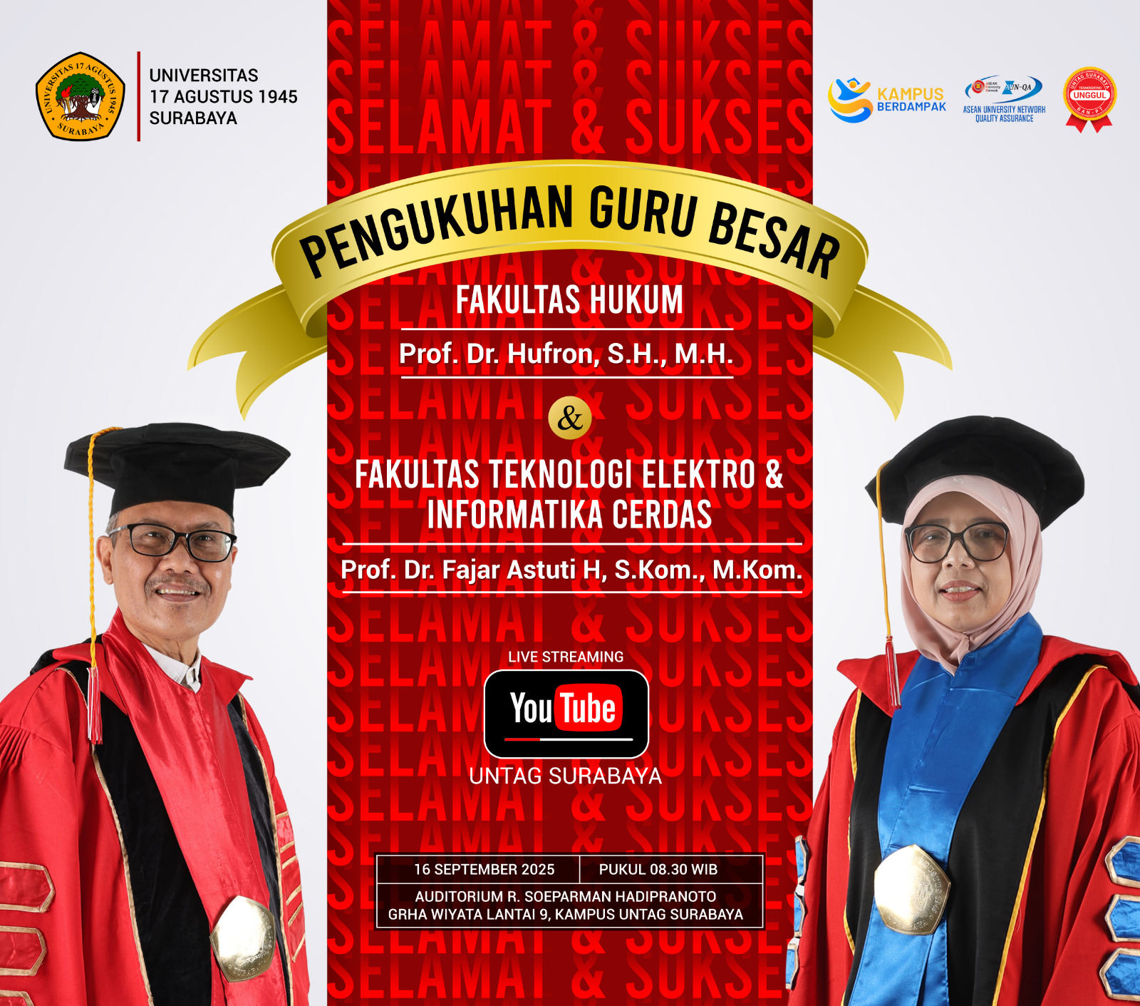 Selamat Atas Pengukuhan Guru Besar