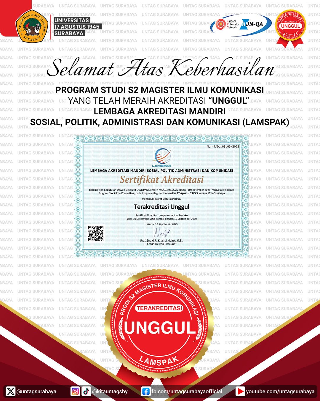 Selamat Atas Keberhasilan S2 Magister Ilmu Komunikasi