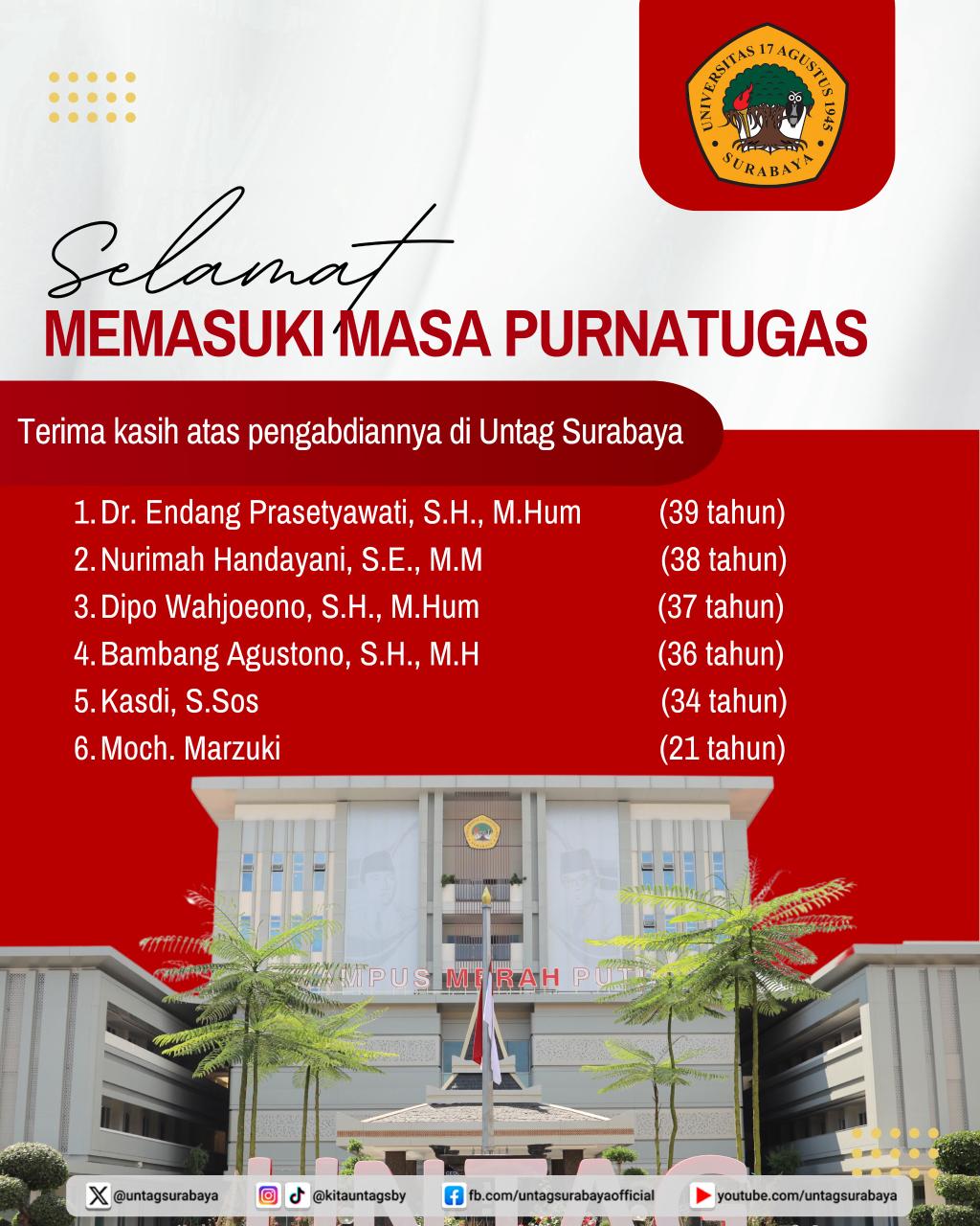 Selamat Memasuki Masa Purna Tugas