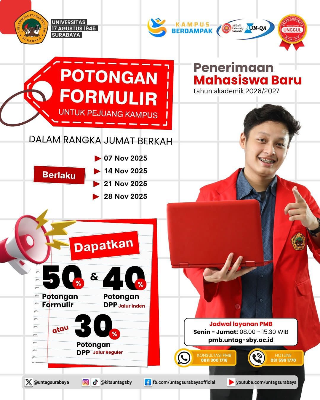 Potongan Formulir Untuk Pejuang Kampus Dalam Rangka Jumat Berkah