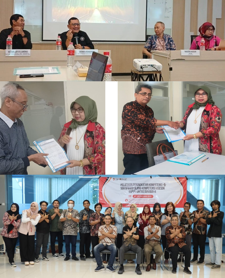 UNTAG SURABAYA MENYELENGGARAKAN PELATIHAN PENINGKATAN KOMPETENSI BAGI ASESOR LSP P1