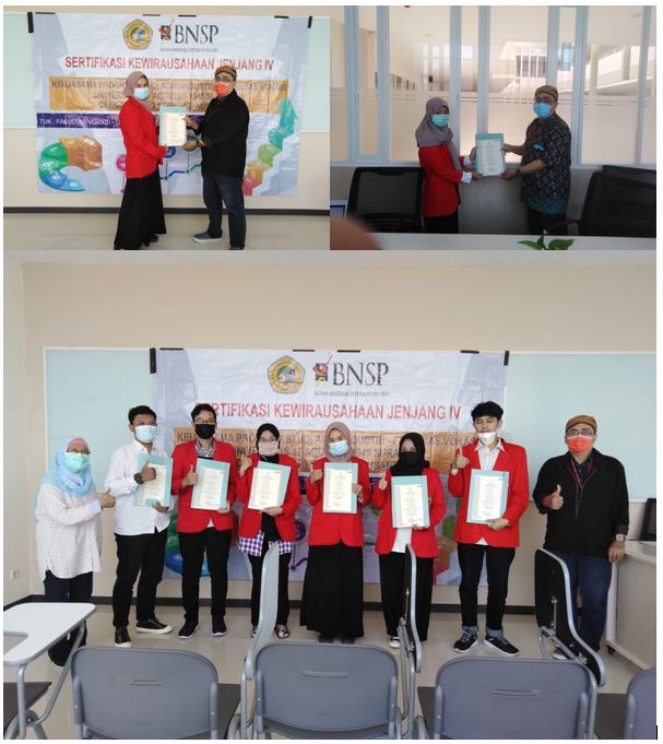 LULUSAN AGROINDUSTRI MEMPEROLEH SERTIFIKAT KOMPETENSI KEWIRAUSAHAAN INDUSTRI JENJANG IV SEBAGAI BEKAL UNTUK BERSAING DI DUNIA KERJA