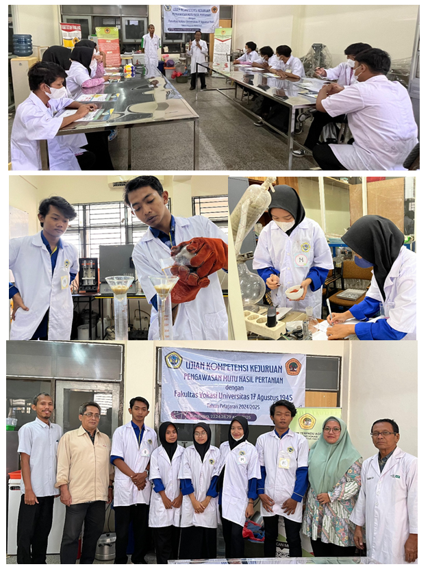 LABORATORIUM AGROINDUSTRI MENYELENGGARAKAN UJIAN KOMPETENSI KEJURUAN (UKK) SISWA SMK UNITOMO SURABAYA