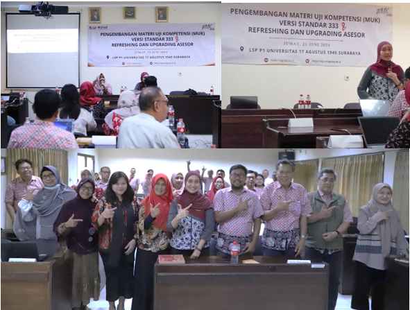 UNTAG SURABAYA MELAKUKAN REKONSTRUKSI SEMUA MATERI UJI KOMPETENSI BAGI MAHASISWANYA